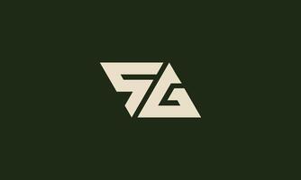 SG monogram logo design vector