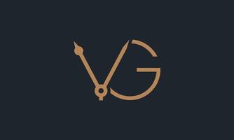 VG divider monogram logo design vector