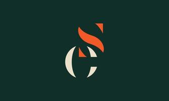 SC or CS luxurious monogram logo design vector