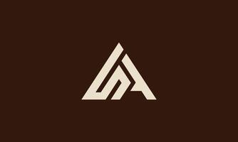 SA triangle monogram logo design vector