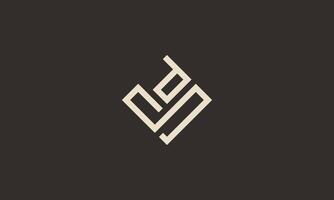 Sd or dS initial letter logo design vector