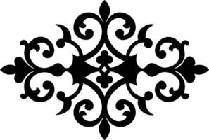 Ornamental Flourish Element Black , Decorative Swirls on Transparent Background vector
