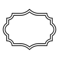 Decorative Double Border with Curved Edges on Transparent Background vector