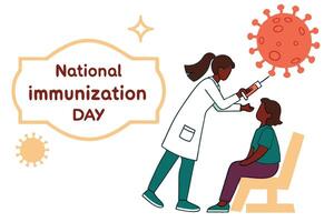DarkSkinned Doctor with Syringe Preparing to Give a Vaccine on White Background vector