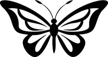 Decorative Butterfly Silhouette with Bold Wing Patterns on Transparent Backdrop vector