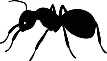 Ant Silhouette Isolated on Transparent Background Six Legged Insect Design vector