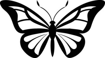 Stylized Butterfly Silhouette With Intricate Wing Patterns on Transparent Background vector