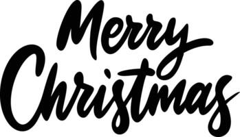 Merry Christmas Festive Script Text Calligraphy Isolated on White Background vector
