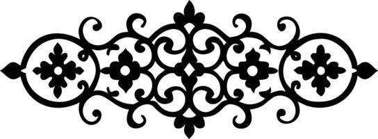 Ornament Filigree Flourish Scroll Decoration with Transparent Background vector