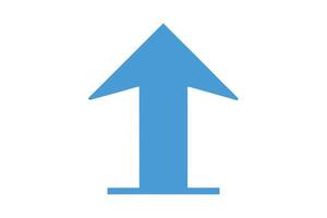 Cyan Arrow Pointing Upward with White Background Directional Guidance vector