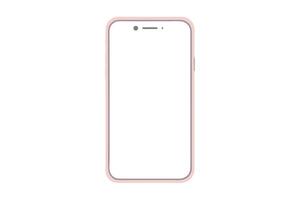 Modern Phone with Transparent Screen and Pink Frame, Stylish Mobile Device Design vector
