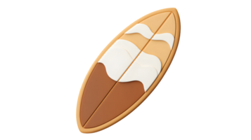 Abstract Surfboard Design with Wavy Pattern and Gradient Colors for Creative Projects png