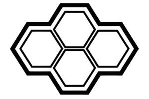 Honeycomb Shaped Black Border With Hexagons Geometric Frames On White Backdrop vector