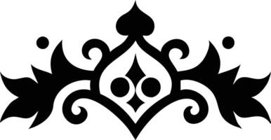 Decorative black flourish on white, elegant abstract border design vector