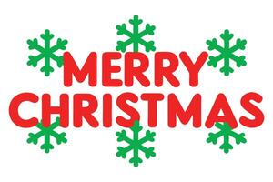 Merry Christmas Script Text in Red with Green Swooshes on White Background vector