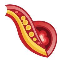 Geometric Art Red and Yellow Banded Shape with Retro Circular Elements Design vector