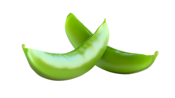 Fresh Green Pods Isolated on Black Background for Culinary and Botanical Designs png