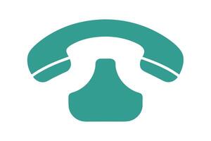Abstract Teal Mushroom Shape, Minimalist, Simplified Flat Design on White vector