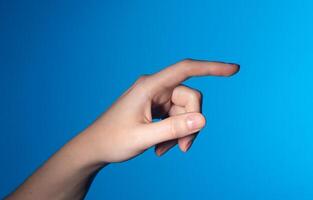 Finger clicking invisible button, hand gesture symbolizing selection, choice, and internet photo