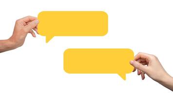 Speech bubble design for communication. shape with message, thought, and dialogue symbols. Creative photo