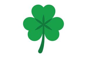 Simple Shamrock Leaf on White Background for Irish Design vector