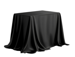 Mysterious black cloth draped over a table. png