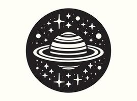 Dark galaxy contour with glowing stars for cosmic themes vector