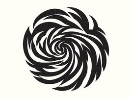 Optical Illusion Silhouette with Geometric Patterns vector