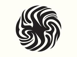 Artistic Optical Illusion Silhouette with an Abstract Effect vector