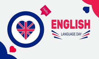 On English Language Day, we celebrate the vastness and versatility of the English language. It encourages people to explore its rich history and its role in shaping global communication. vector