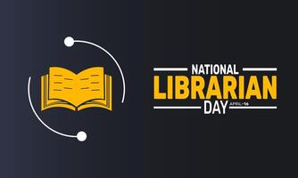 Celebrate National Librarian Day with a friendly librarian holding books, wearing glasses, and smiling warmly at library visitors, creating an inviting and knowledgeable atmosphere. vector