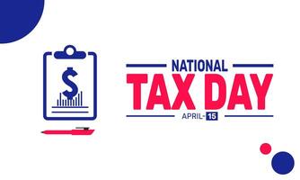 National Tax Day signifies the end of the tax season in the U.S. Taxpayers must file returns by this day to avoid penalties. crucial to prepare early and ensure all documents are in order. vector