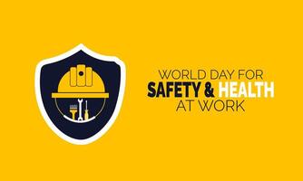 Raise awareness about the need for improved working conditions to protect employees' health and safety on World Day. vector