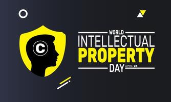 On World Intellectual Property Day, understand the power of intellectual property in driving innovation. Protect your ideas, inventions, and creative work to ensure their success vector
