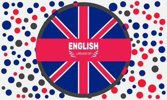 On English Language Day, we honor the role of English as a unifying language in global discussions. The day emphasizes its contributions to education, business, and cultural exchange worldwide. vector