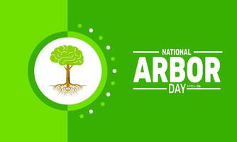 Celebrate National Arbor Day by planting trees and preserving nature. Join the movement to create a greener planet and enjoy the beauty trees bring to our environment and communities. vector