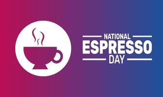 National Espresso Day is the perfect time to enjoy a strong, flavorful espresso shot. Learn about its origins and why this iconic coffee drink is a favorite around the globe. vector