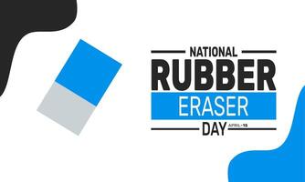 Rubber erasers are a handy tool in offices, schools, and art studios, making National Rubber Eraser Day a fun and useful occasion to appreciate their impact. vector