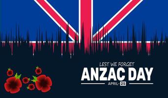 Anzac Day honors the bravery and sacrifice of soldiers who served in wars, particularly those of World War I, symbolizing national pride and remembrance across Australia and New Zealand. vector