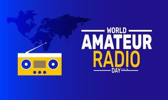 World Amateur Radio Day highlights the global network of amateur radio operators and their impact on communication. vector