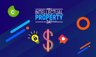 Celebrate World Intellectual Property Day and raise awareness about the importance of protecting creativity and innovation for a better future. Join the global conversation on intellectual property. vector
