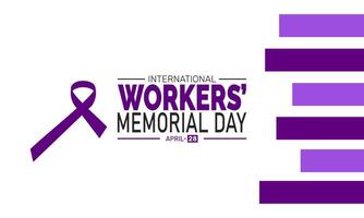 Workers Memorial Day is dedicated to remembering workers who died in accidents and advocating for safer working conditions. vector