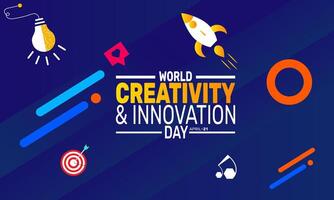 World Creativity and Innovation Day honors the transformative power of creative thinking. This day promotes innovation across various fields, driving positive change in technology, arts, and business. vector