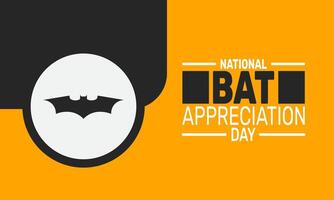 National Bat Appreciation Day honors the importance of bats in nature. Discover how these nocturnal creatures contribute to our environment, from pest control to seed dispersal and pollination. vector