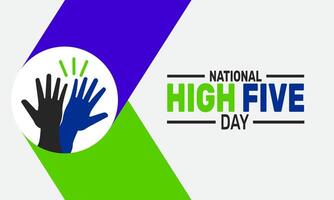 A diverse group of friends joyfully giving high fives to each other, embodying friendship, unity, and fun, all while celebrating National High Five Day in a colorful, dynamic setting. vector