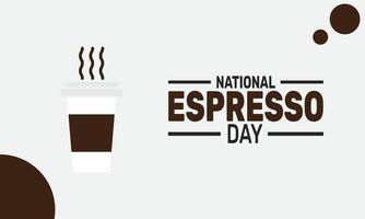 Espresso enthusiasts unite on National Espresso Day Explore the journey of espresso from Italy to your cup, and indulge in the smooth, robust flavors that define this coffee classic. vector