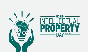 World Intellectual Property Day highlights the role of intellectual property in fostering innovation and creativity. Protect your ideas, enhance your business, vector