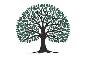 Stylized Tree Illustration Minimalist Nature Design for Eco-Friendly Branding vector