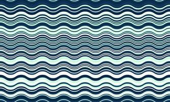 Abstract wavy lines pattern in teal, white, and navy blue. Seamless design perfect for textile prints, website backgrounds, or graphic design projects. vector