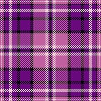 Elegant purple and pink plaid pattern. Versatile design ideal for fashion, textiles, or website backgrounds. Subtle texture and rich color palette evoke feelings of sophistication and style. vector